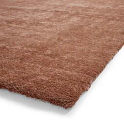 Terracotta Plain Shaggy Modern Rug Easy To Clean Dining Room-120Cm X 170Cm - thumbnail 4