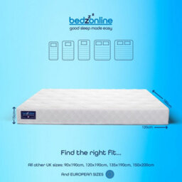 Bedz Online Bedzonline Zero Gravity 15Cm Reflex Foam Mattress, 5-Zone Pressure Relief, 3Ft Single (90X190Cm) - thumbnail 2