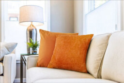 Pica Collection Cushion Cover In Burnt Orange - thumbnail 2