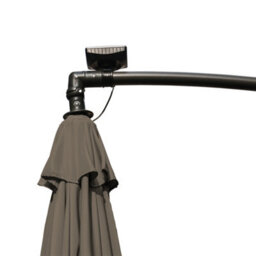 Sundaze 3M Taupe Hanging Banana Cantilever Parasol Umbrella With Led Lights, Base Weights - thumbnail 4