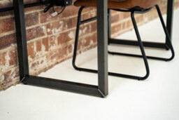 Solid Wood Industrial Office Desk - W140 X D60 X H75Cm - Dark Oak - Rustic - thumbnail 3