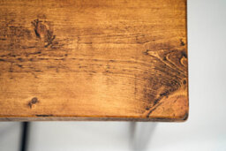 Solid Wood Industrial Office Desk - W140 X D60 X H75Cm - Dark Oak - Rustic - thumbnail 4