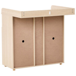 Wyld And Coco Nurserynest Changing Table Dresser Light Brown With Shelves And Drawers, W90 X D69 X H90Cm - thumbnail 6