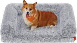 Songmics Fluffyhug Dog Couch, Spacious Bed For Mid-Sized Pets, Eggshell Foam Mattress With Removable Cover, Grey Ombré - thumbnail 7