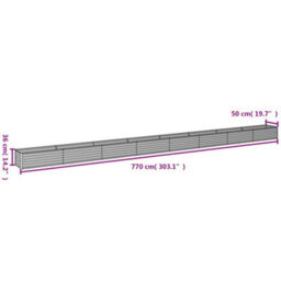 Berkfield Garden Raised Bed 770X50X36 Cm Corten Steel - thumbnail 7