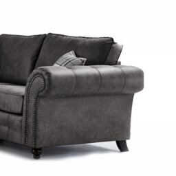 Furnishings For Less UK Oakland Charcoal Chesterfield 7 Seater L Shape Large Corner Sofa - thumbnail 3