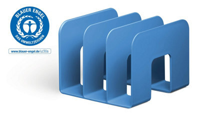 Durable Eco Recycled Plastic Magazine Stand Desk File Holder Organiser - Blue - image 1
