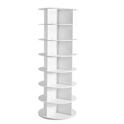 Vevor 7 Tiers Rotating Shoe Rack Tower, 360 Spinning Shoe Rack, Freestanding Lazy Susan Display For Bedroom, Living Room - image 1