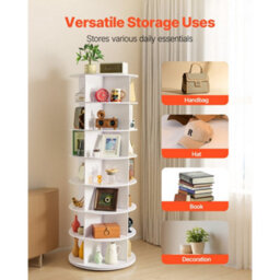 Vevor 7 Tiers Rotating Shoe Rack Tower, 360 Spinning Shoe Rack, Freestanding Lazy Susan Display For Bedroom, Living Room - thumbnail 7