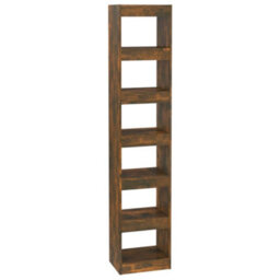 Vidaxl Book Cabinet/room Divider Smoked Oak 40X30X198 Cm Book Cabinets - thumbnail 2