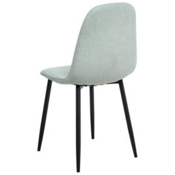 Beliani Set Of 4 Dining Chairs Crandall Fabric Light Green - thumbnail 6