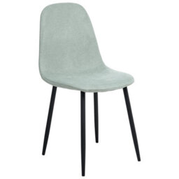 Beliani Set Of 4 Dining Chairs Crandall Fabric Light Green - thumbnail 4