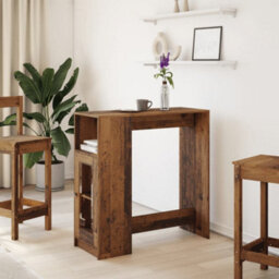 Berkfield Bar Table With Racks Old Wood 101X40X103.5 Cm Engineered Wood - thumbnail 3