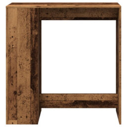 Berkfield Bar Table With Racks Old Wood 101X40X103.5 Cm Engineered Wood - thumbnail 4