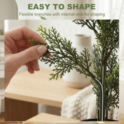 Homcom Set Of 2 Decorative Artificial Plants Cypress In Weighted Pot, 150Cm - thumbnail 6