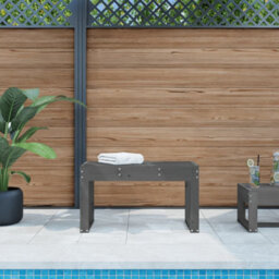 Berkfield Garden Bench Grey 80X38X45 Cm Solid Wood Pine