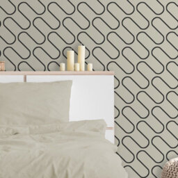 Muriva Cream And Black Linear Curve Wavey Lines Neutral Minimalist Feature Wallpaper - thumbnail 5