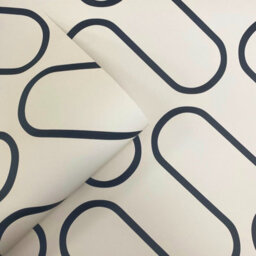 Muriva Cream And Black Linear Curve Wavey Lines Neutral Minimalist Feature Wallpaper - thumbnail 3