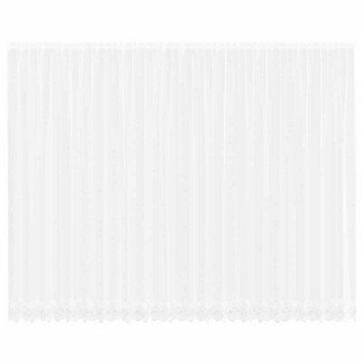 Berkfield Modern Curtains With Curtains Floral White Polyester - image 1