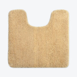Allure Bath Fashions Luxury Microfibre Pedestal Toilet Mat Non-Slip - Beige - thumbnail 1