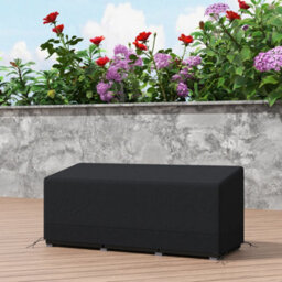 Outsunny 190X72X76Cm Rectangular Patio Furniture Cover For Chairs Black - thumbnail 7