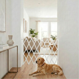 Bettacare Expandable Pet Barrier, 60Cm - 108Cm, White, Wooden, Retractable Dog Safety Gate, Barrier For Puppy And Dog - thumbnail 6