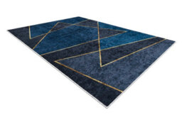 RugsX Miro 52097.801 Washing Carpet Geometric Anti-Slip - Blue 200X290 Cm - thumbnail 1