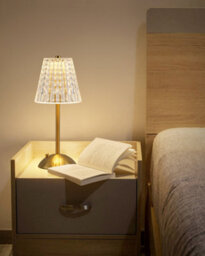 Harper Living Rechargeable Table Lamp, Bedside Reading Light Gold Finish, Cordless Touch Lamps For Bedroom Living Room Dining - thumbnail 2