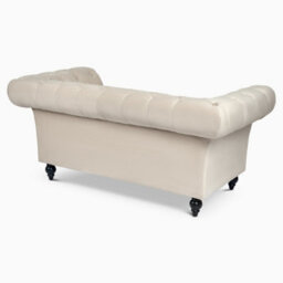 Bravich Cambridge Chesterfield 2 Seater Sofa - Velvet Cream - thumbnail 3