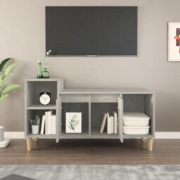Berkfield Classic Tv Cabinet Concrete Grey 100X35X55 Cm Engineered Wood - thumbnail 3