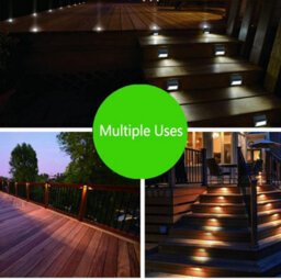 2Pk Solar Step Lights - Waterproof Outdoor Deck & Pathway Lights For Patio, Garden, Driveway (Warm White) - thumbnail 2