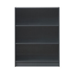 Timber Art Design 3 Tier Bookcase Wide Display Shelving Storage Unit Wood Furniture Dark Grey - thumbnail 1