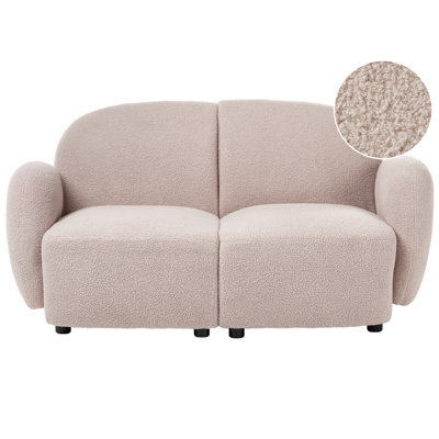 Beliani Sofa 2 Seater Jule Boucle Beige - image 1