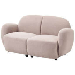 Beliani Sofa 2 Seater Jule Boucle Beige - thumbnail 5