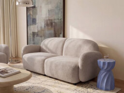 Beliani Sofa 2 Seater Jule Boucle Beige - thumbnail 2