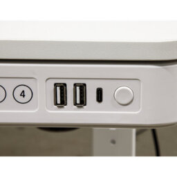 Dellonda White Electric Adjustable Standing Desk With Usb & Drawer, 1200 X 600mm - thumbnail 7