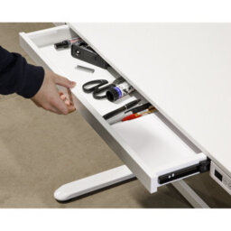Dellonda White Electric Adjustable Standing Desk With Usb & Drawer, 1200 X 600mm - thumbnail 8