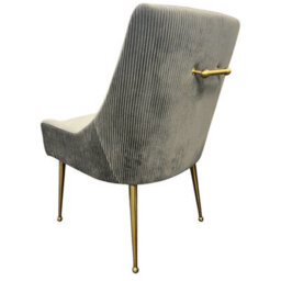 Stratus Interiors Luxury Milan Dining Chair - Gold Legs & Handle Ivory Cream Fabric - thumbnail 2