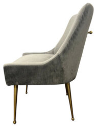 Stratus Interiors Luxury Milan Dining Chair - Gold Legs & Handle Ivory Cream Fabric - thumbnail 5