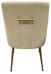 Stratus Interiors Luxury Milan Dining Chair - Gold Legs & Handle Ivory Cream Fabric - thumbnail 9