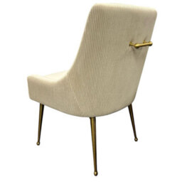 Stratus Interiors Luxury Milan Dining Chair - Gold Legs & Handle Ivory Cream Fabric - thumbnail 8