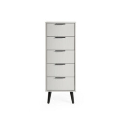 Julian Bowen Alba 5 Drawer Narrow Chest - Silk Grey - thumbnail 5