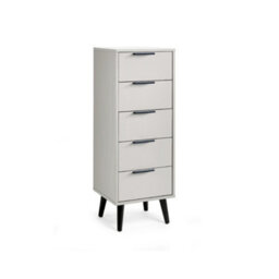 Julian Bowen Alba 5 Drawer Narrow Chest - Silk Grey - thumbnail 3