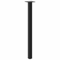 Berkfield Console Table Legs 4 Pcs Black 72-74 Cm Steel - thumbnail 4