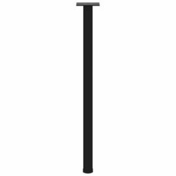 Berkfield Console Table Legs 4 Pcs Black 72-74 Cm Steel - thumbnail 5