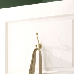 GoodHome Cap End Antique Brass Effect Zinc Alloy Wall-Mounted Hat & Coat Hook (H)126mm (D)35mm - thumbnail 4