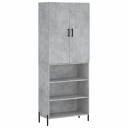 Berkfield Highboard Concrete Grey 69.5X34X180 Cm Engineered Wood - thumbnail 2