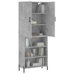 Berkfield Highboard Concrete Grey 69.5X34X180 Cm Engineered Wood - thumbnail 3
