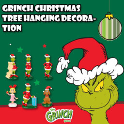 Grinch Christmas Tree Hanging 3D Decoration 8Cm X 3Cm X 6 Pack - thumbnail 7