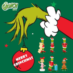 Grinch Christmas Tree Hanging 3D Decoration 8Cm X 3Cm X 6 Pack - thumbnail 6